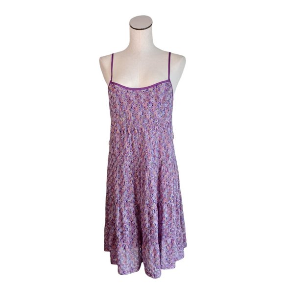TRINA TURK • size 10 Silk spaghetti strap sundress lavender purple Spring - Picture 1 of 7